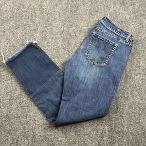 CABI Women’s Slim Boyfriend Denim Jeans Raw Hem size: 4